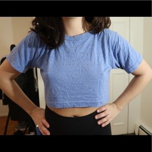 Blue cropped tee